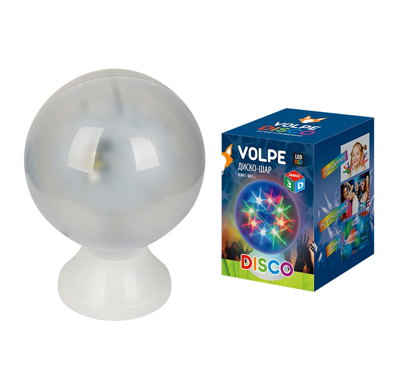 

Диско-шар VOLPE, VOLPE ULI-Q307 4.5W/RGB WHITE