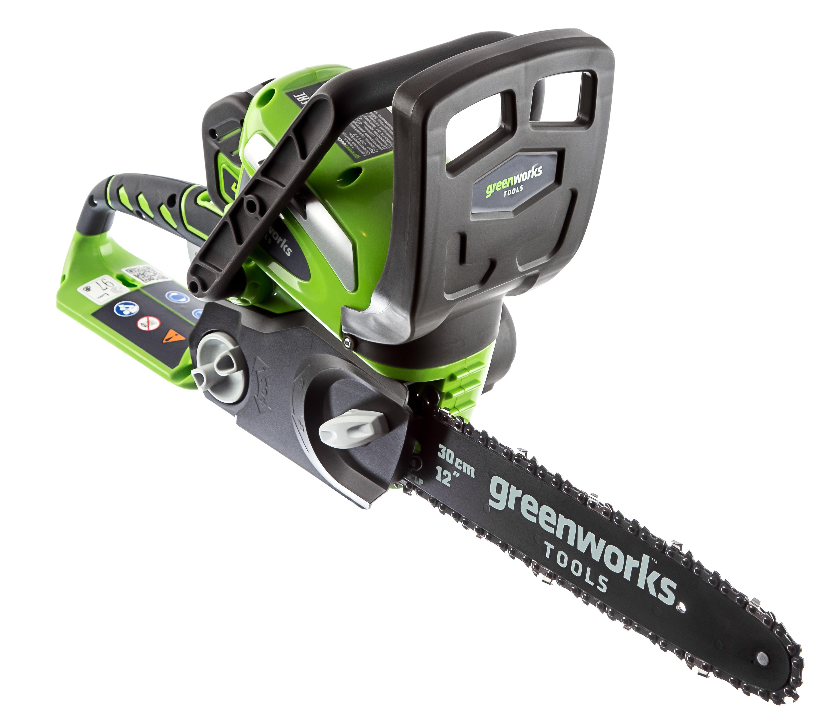 Greenworks g40cs30. G40cs30 GREENWORKS. Пила цепная GREENWORKS g40cs30. Гринворкс пила аккумуляторная. Аккумуляторная пила Гринворкс 40 вольт.