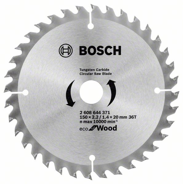 

Диск пильный твердосплавный BOSCH, Ф150х20мм 36зуб. (ECO WO 2608644371)