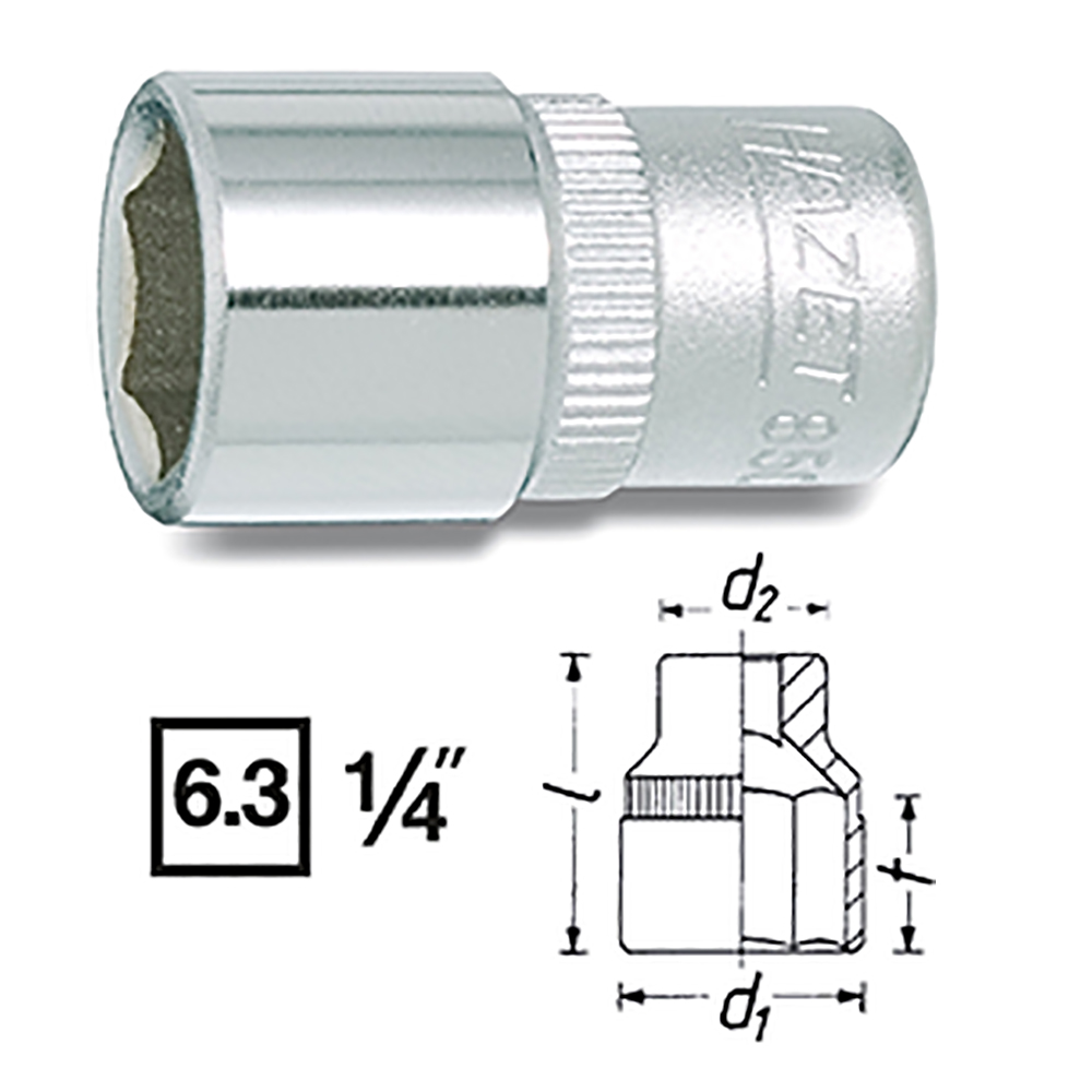 

Головка торцевая HAZET, размер 10мм, S 1/4'' (850-10)