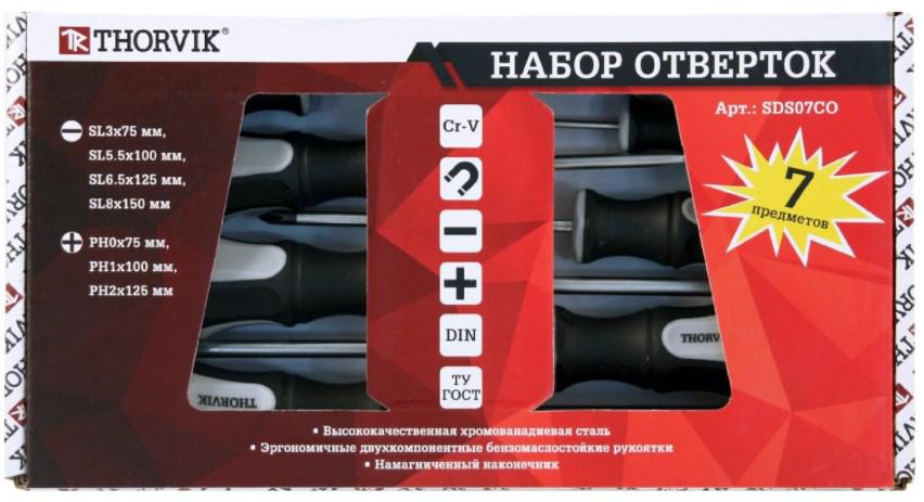 

Набор отверток THORVIK, SDS07CO