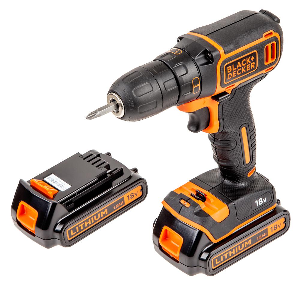 

Дрель аккумуляторная BLACK & DECKER, BDCDC18KB