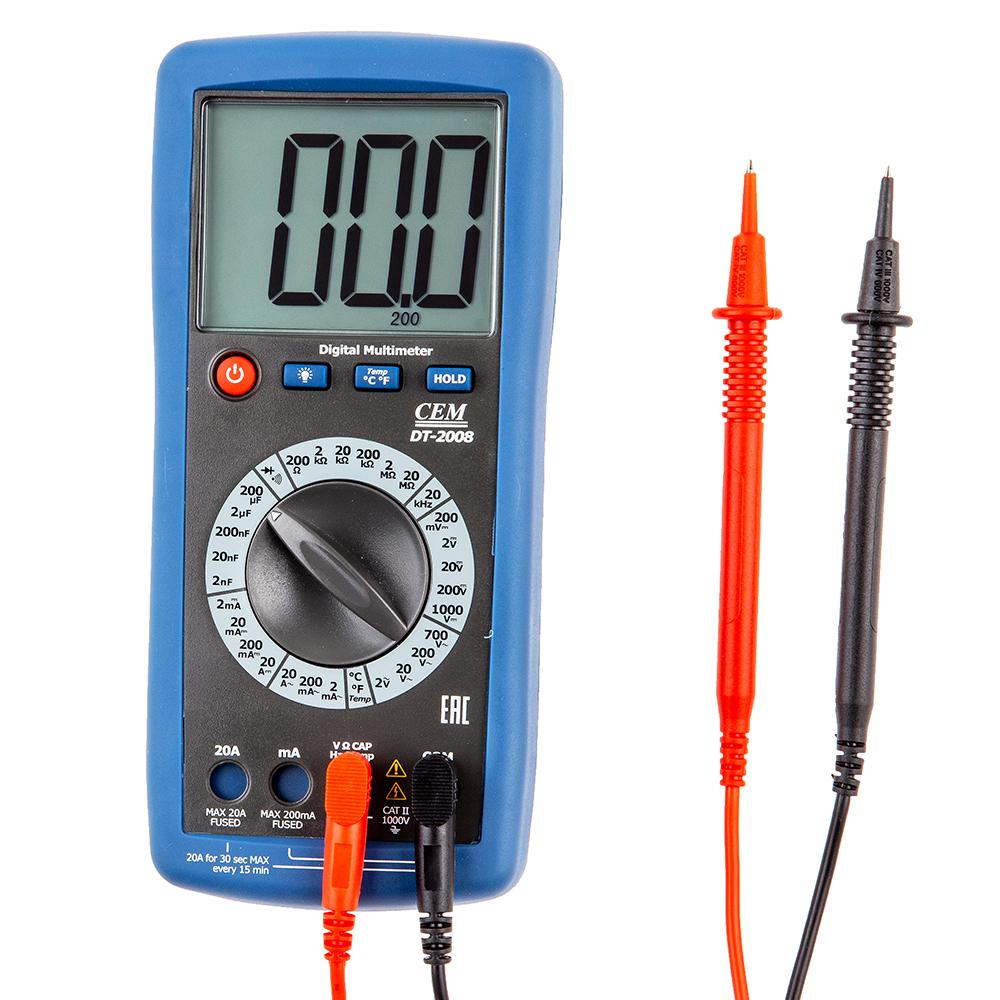 

Мультиметр цифровой CEM, DT-2008