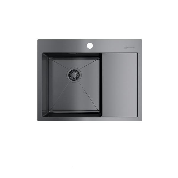 

Мойка кухонная OMOIKIRI, Вороненая сталь, AKISAME 65-GM-L 4973097