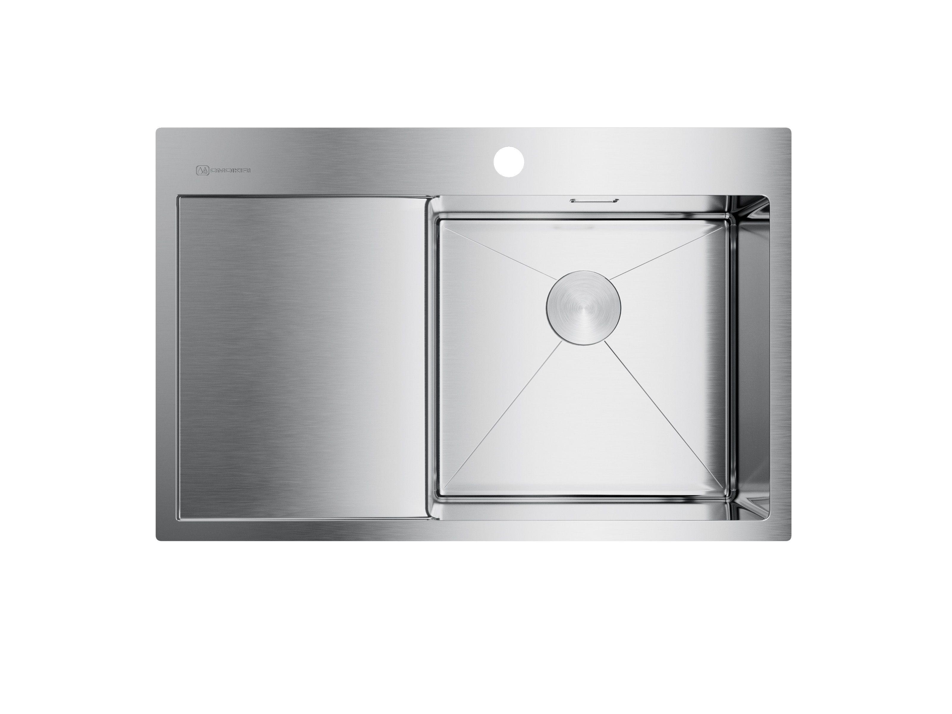 

Мойка кухонная OMOIKIRI, Сталь матовая, AKISAME 78-IN-R 4973061