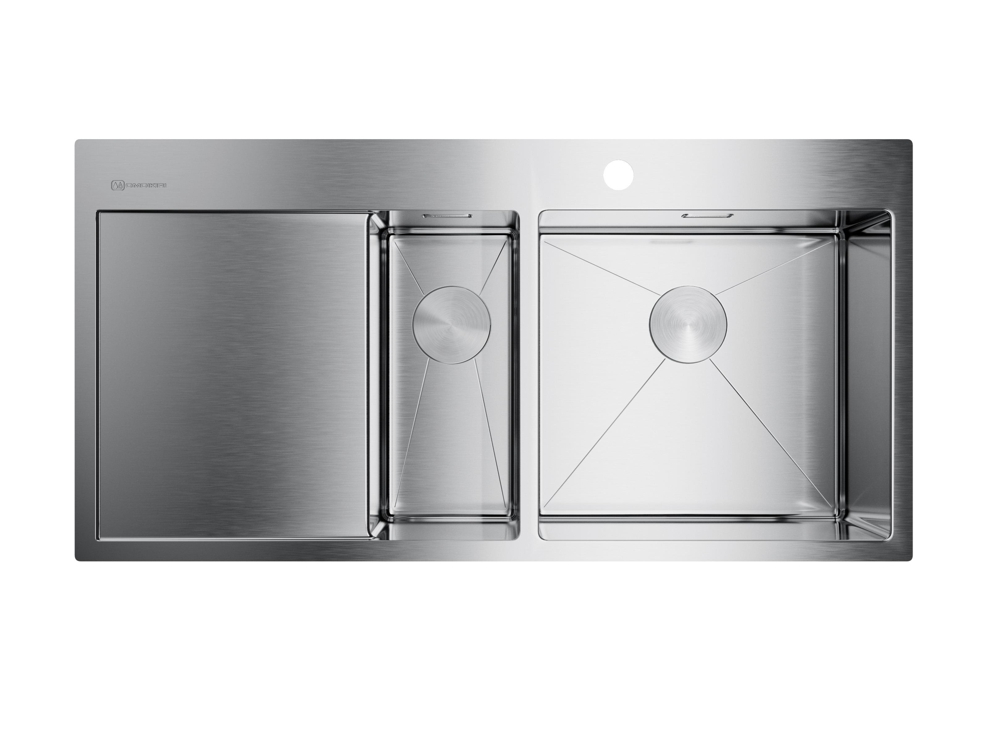 

Мойка кухонная OMOIKIRI, Сталь матовая, Akisame 100-2-IN-R 4973547