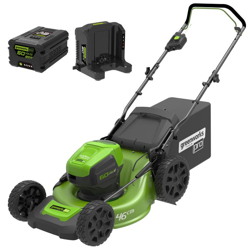 

Аккумуляторная газонокосилка GREENWORKS, GD60LM46HPK4 (2502807UB)