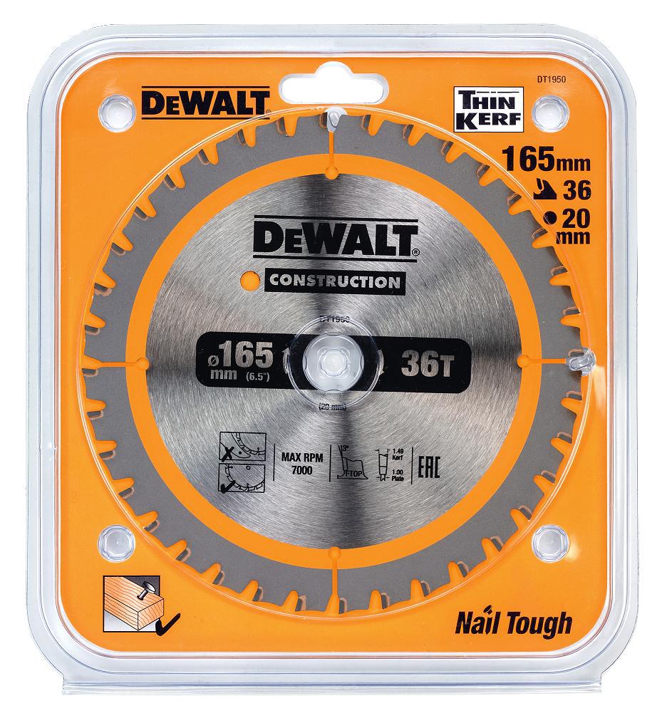 

Диск пильный твердосплавный DEWALT, Ф165х20мм 36зуб. (DT1950-QZ)