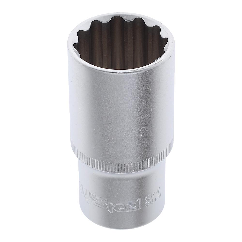 

Головка глубокая AVSTEEL, размер 30мм, H 76мм, S 1/2'' (AV-521230)