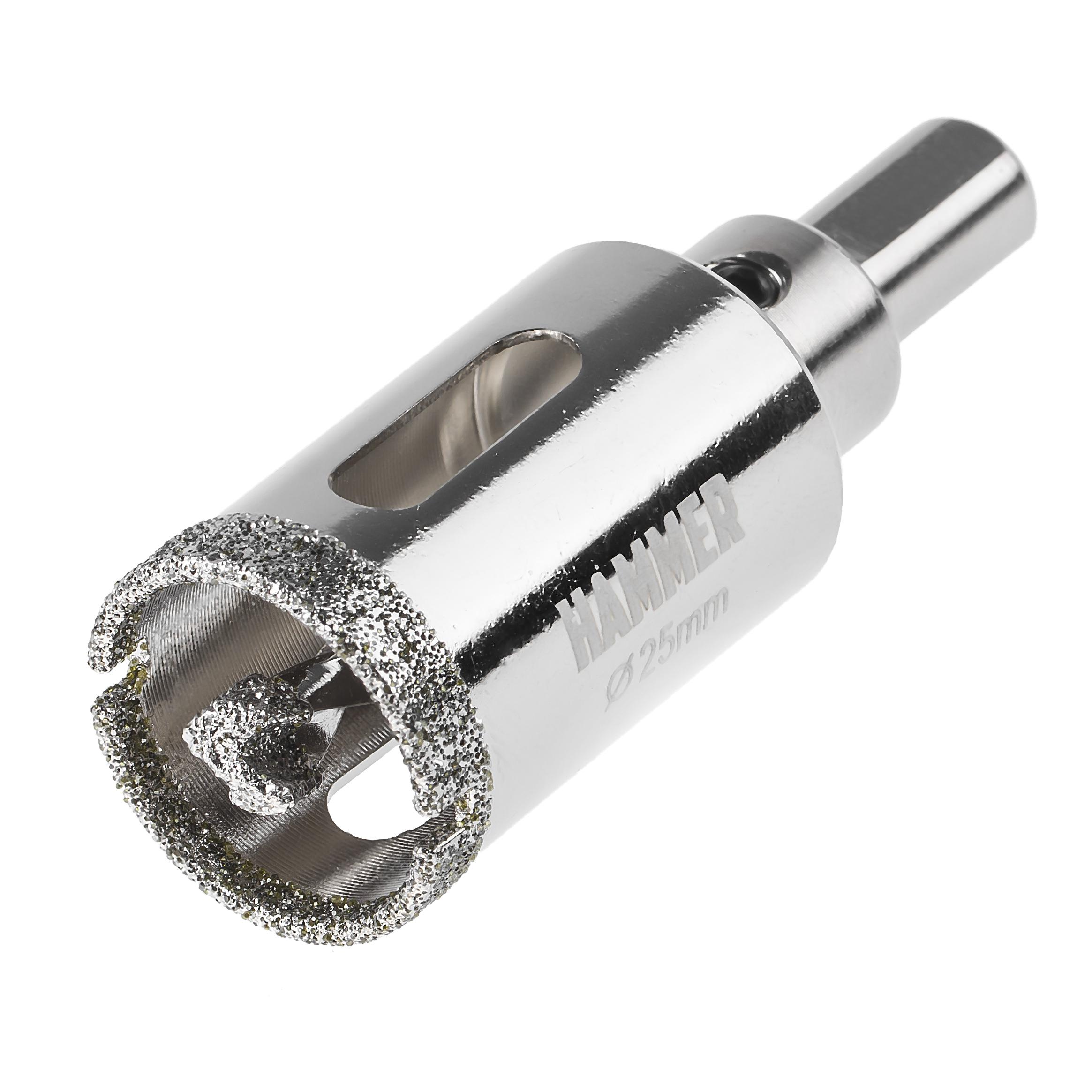 

Коронка алмазная HAMMER, Ф25мм HEX (DHS 25.0*65/5)