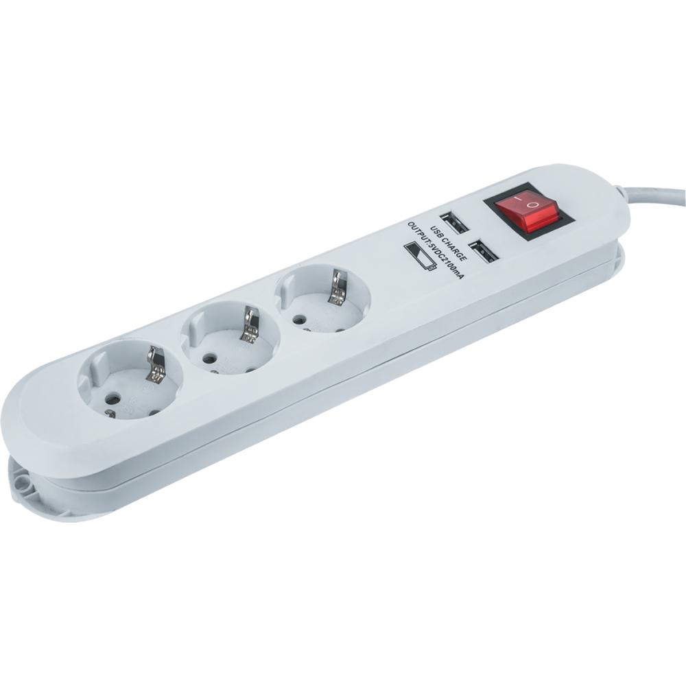 

Удлинитель NAVIGATOR, Белый, 61455 NPE-USB01-03-180-ESC-3X1 ПВС 3х1