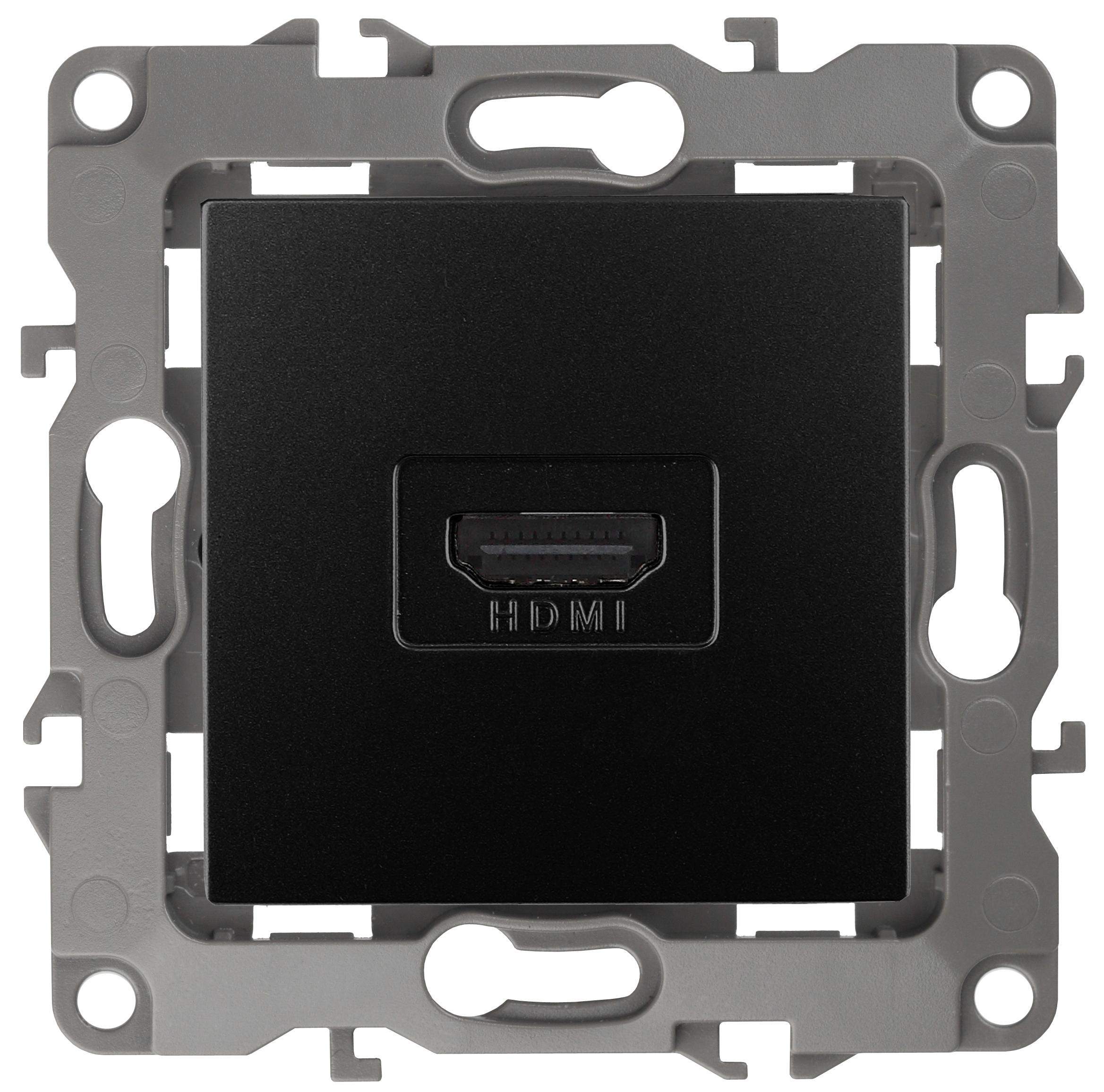 

Розетка HDMI ЭРА, Антрацит, 12-3114-05