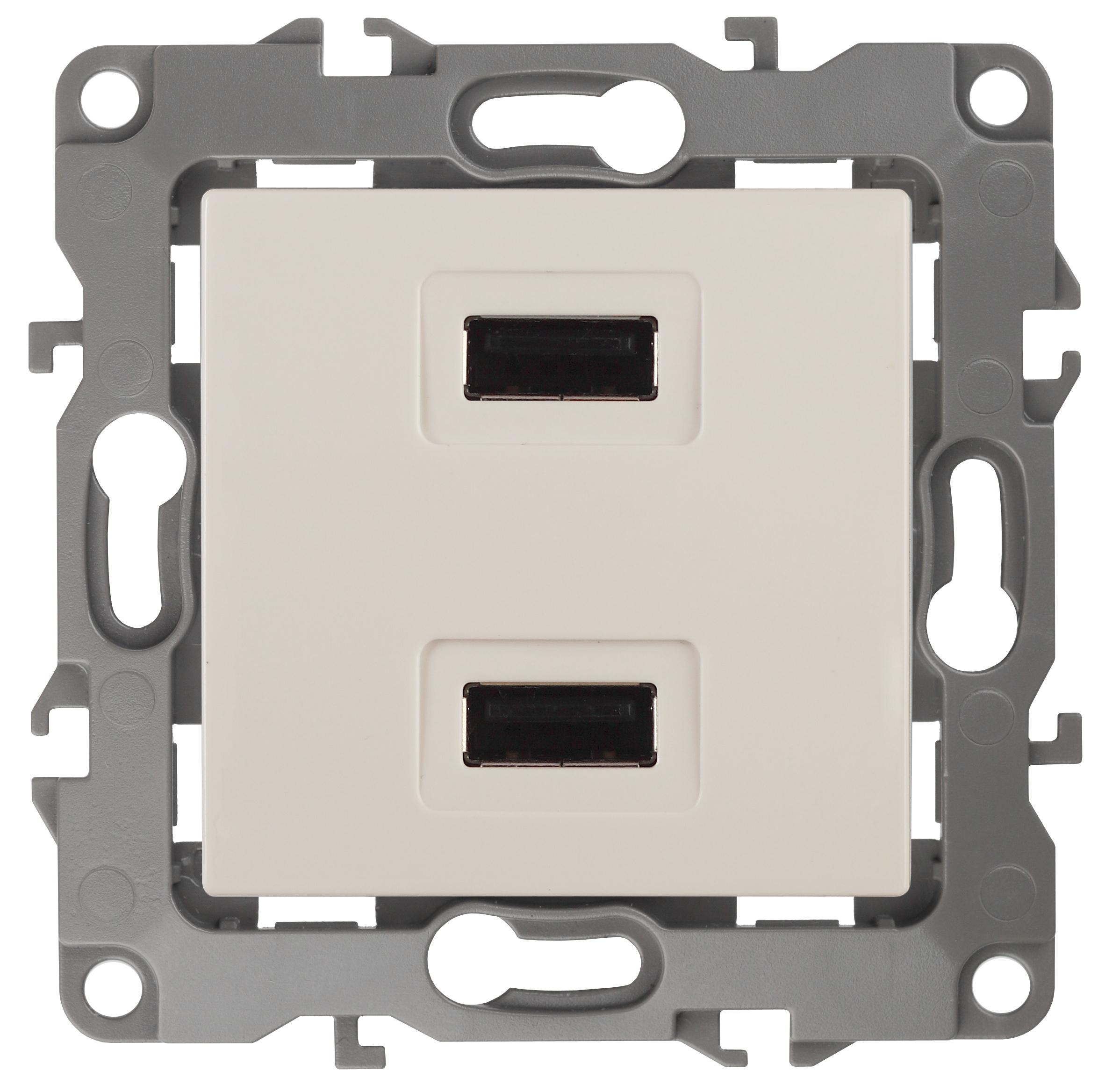 

Устройство зарядное USB ЭРА, Слоновая кость, 12-4110-02