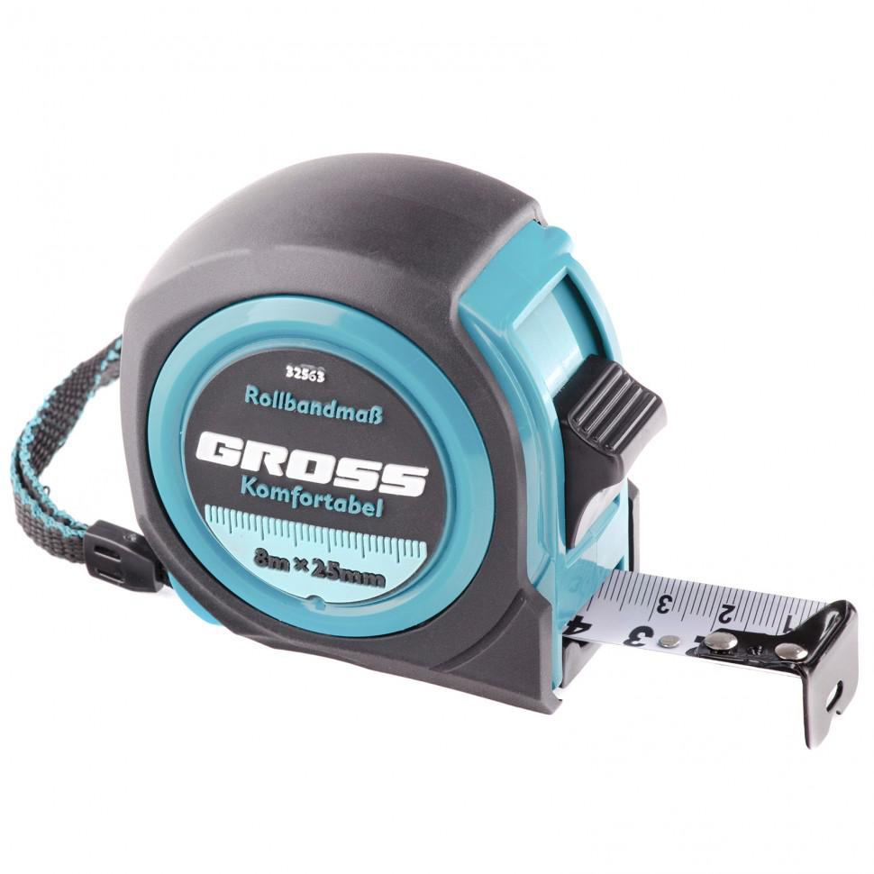 

Рулетка GROSS, 8м х 25мм (32563)