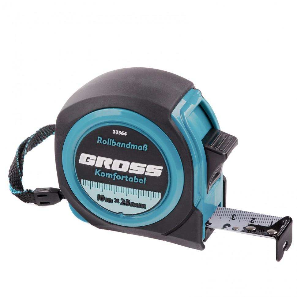 

Рулетка GROSS, 10м х 25мм (32564)