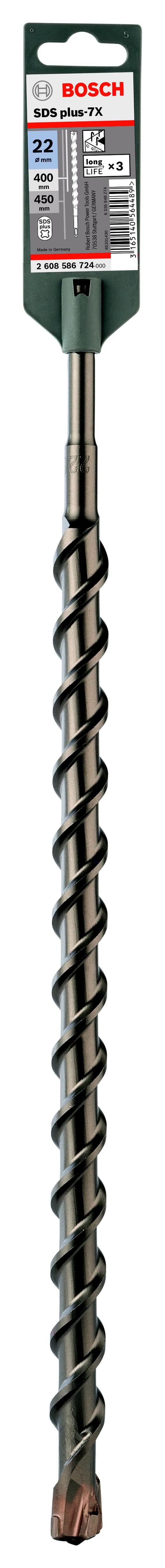 

Бур BOSCH, Ф22х450мм SDS Plus (2608586724)