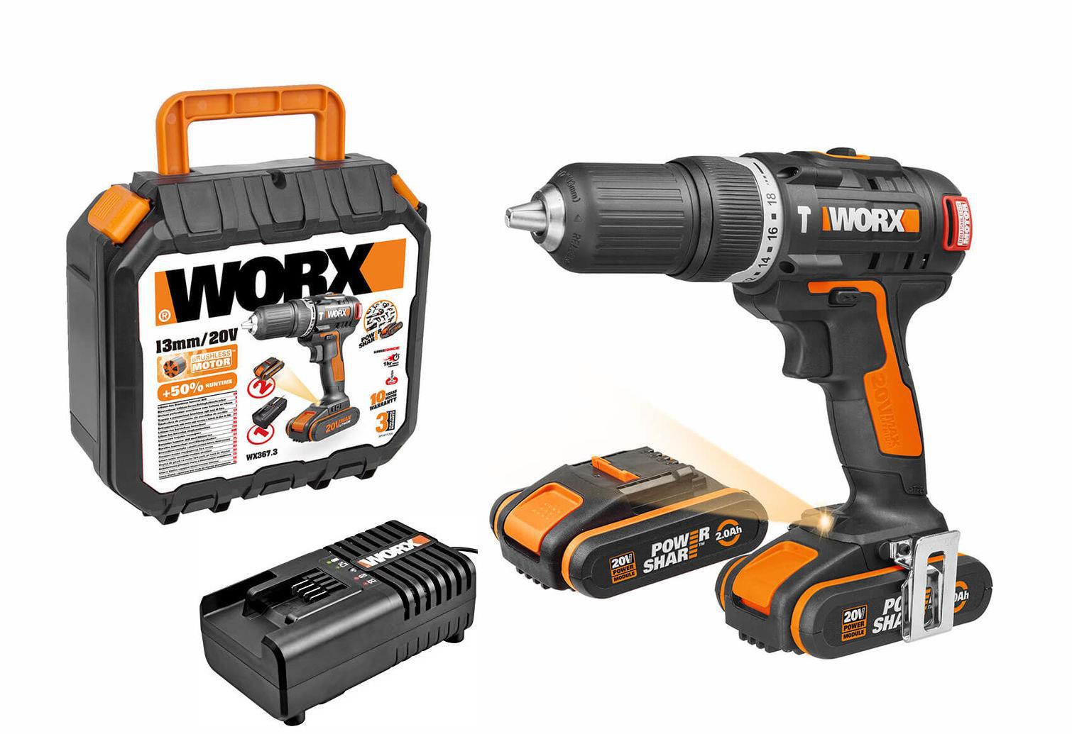 

Дрель аккумуляторная WORX, WX367.3