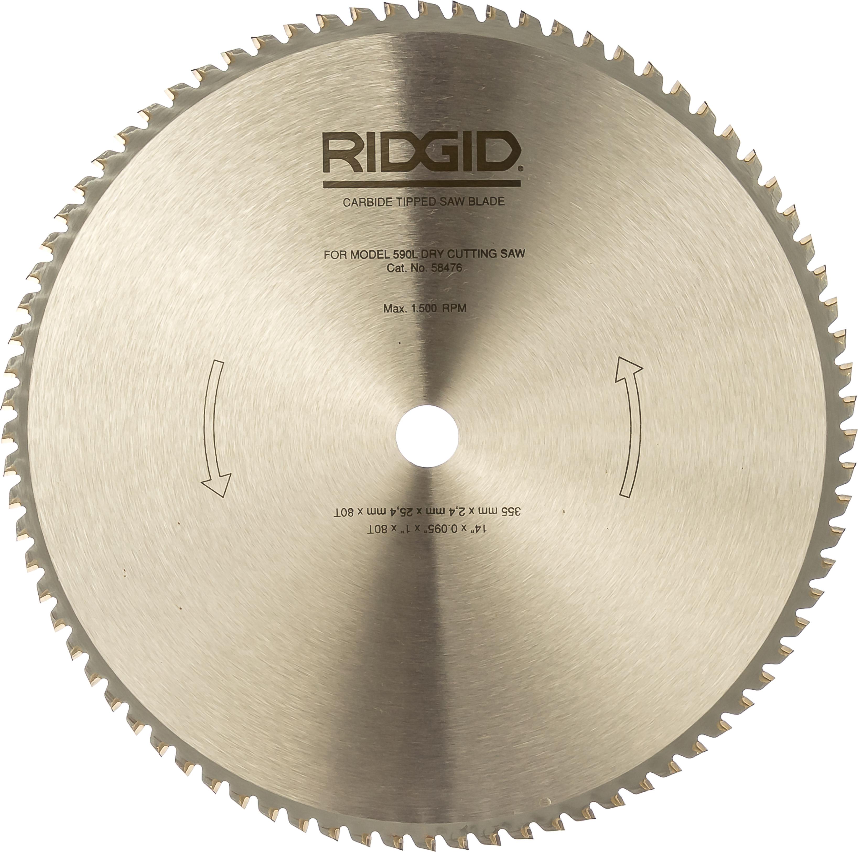 

Диск пильный твердосплавный RIDGID, Ф355х25.4мм 80зуб. (58476)
