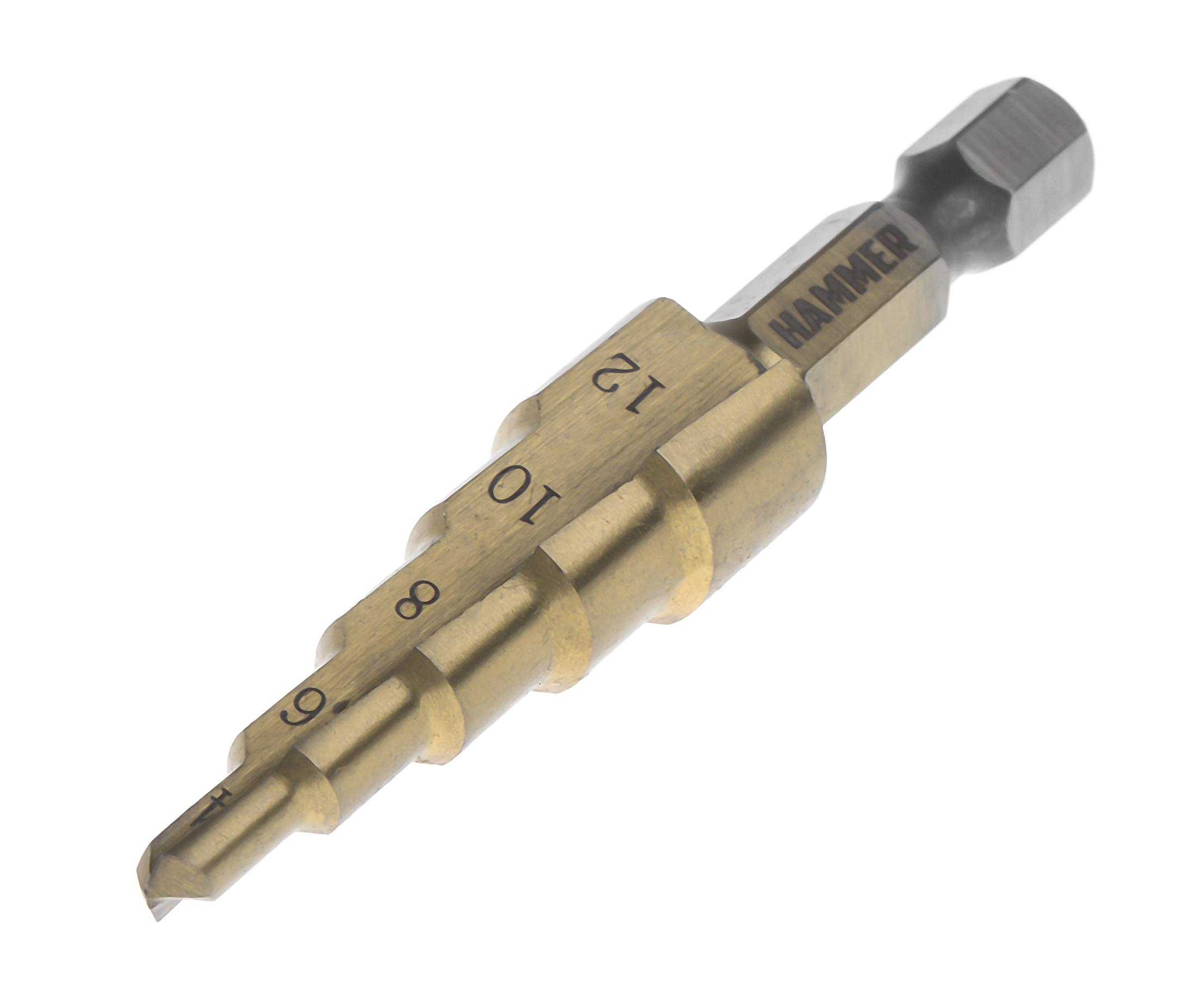 

Сверло по металлу HAMMER, Ф12х65мм (DR MT 4,0-12,0мм*151/101мм)