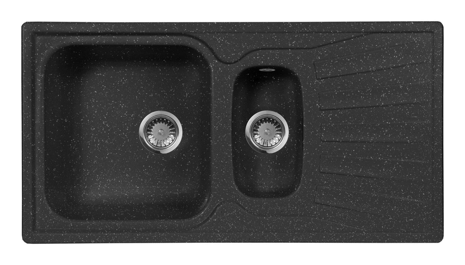 

Мойка кухонная AQUAGRANITEX, Черный, M-09K (308)