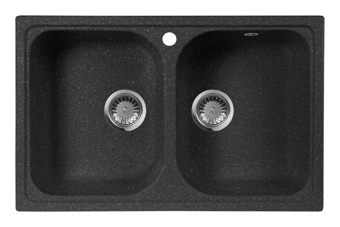 

Мойка кухонная AQUAGRANITEX, Черный, M-15 (308)