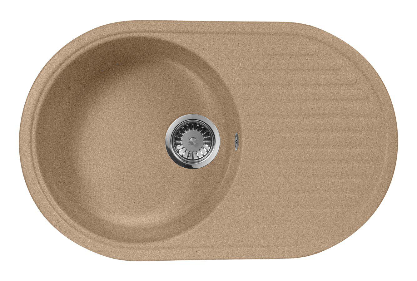 

Мойка кухонная AQUAGRANITEX, Песочный, M-18 (302)