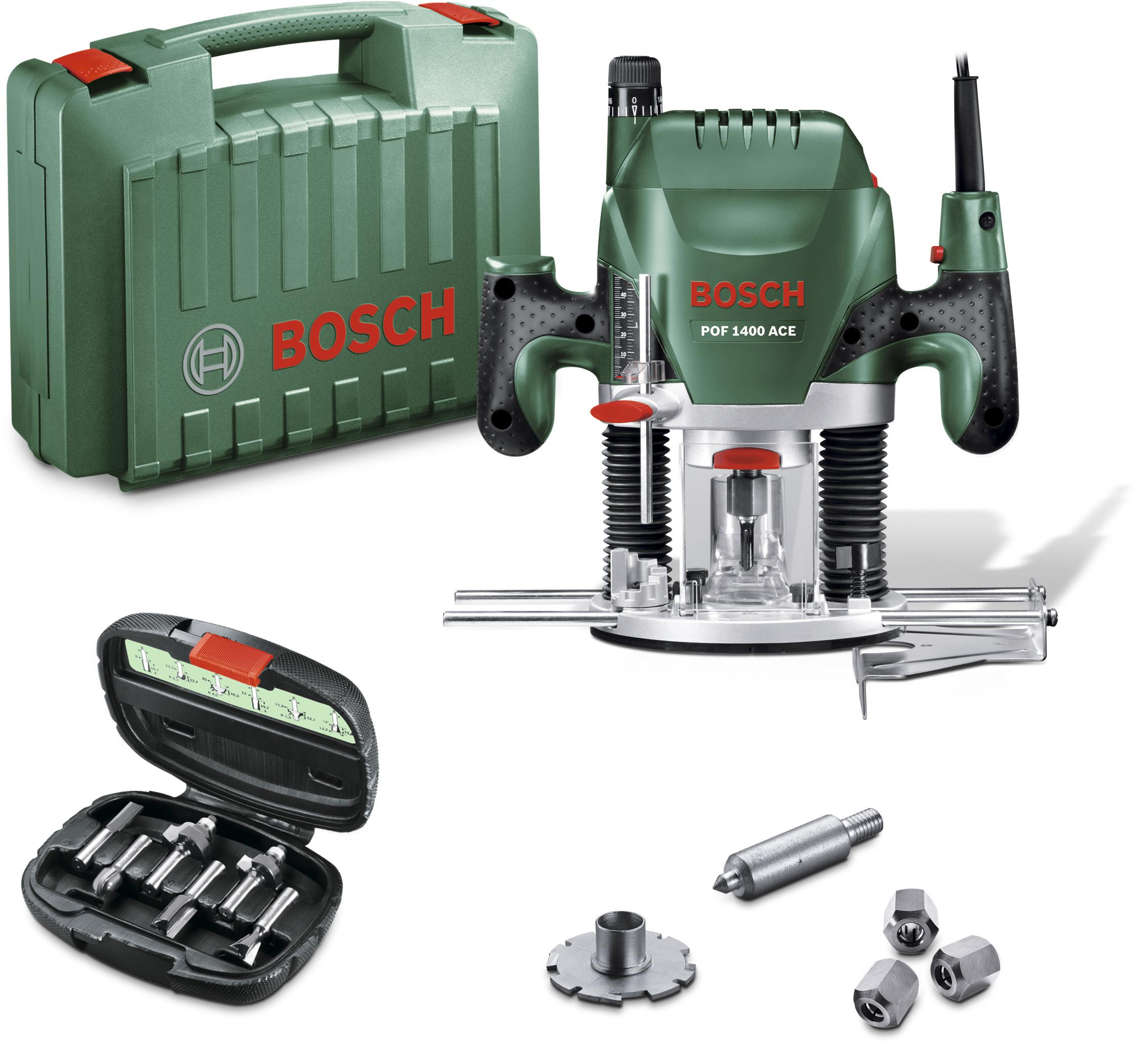 

Фрезер BOSCH, POF 1400 ACE (060326C801) + набор 6 фрез