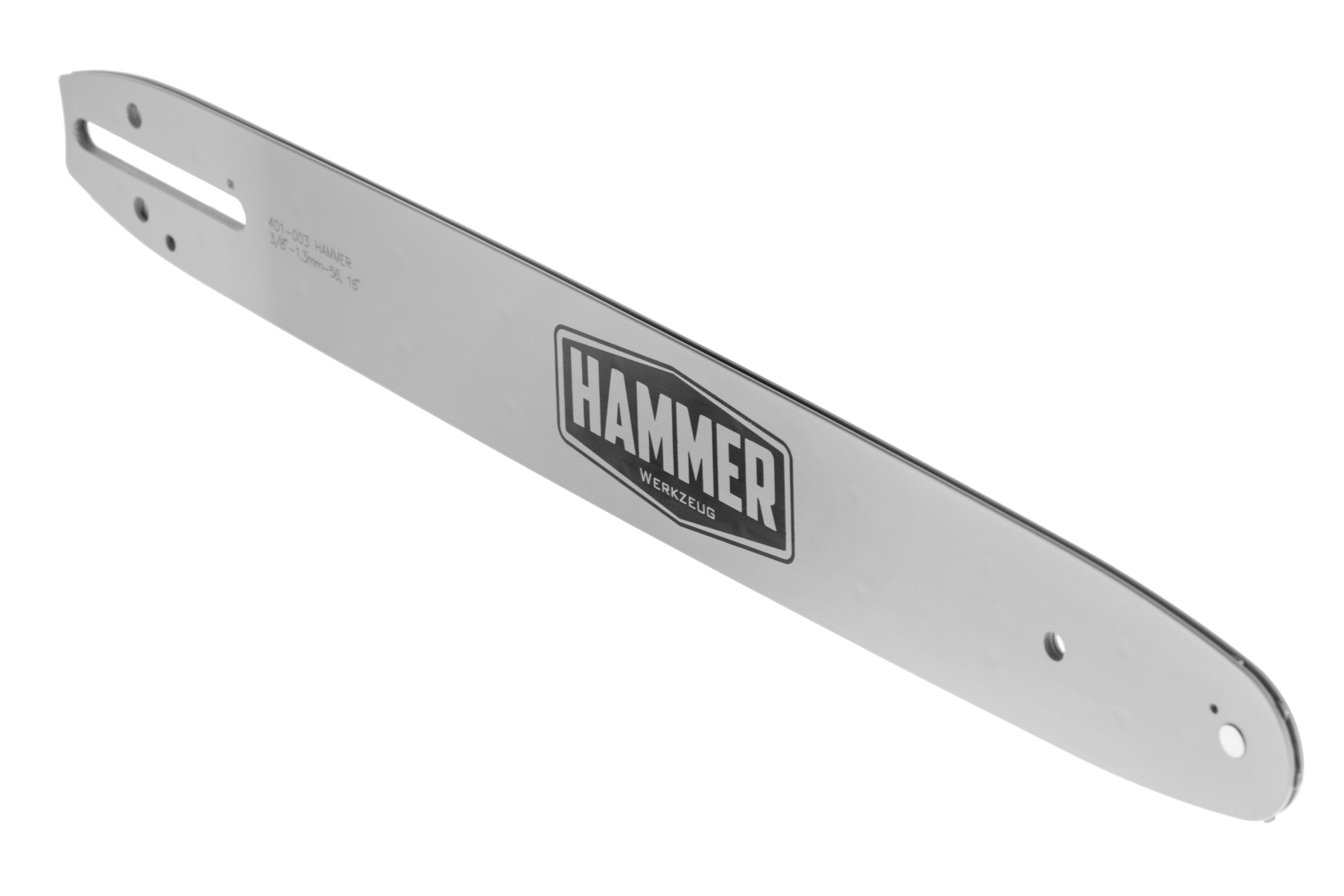 

Шина цепной пилы HAMMER, 401-003 3/8''-1,3 мм-56, 16 дюймов