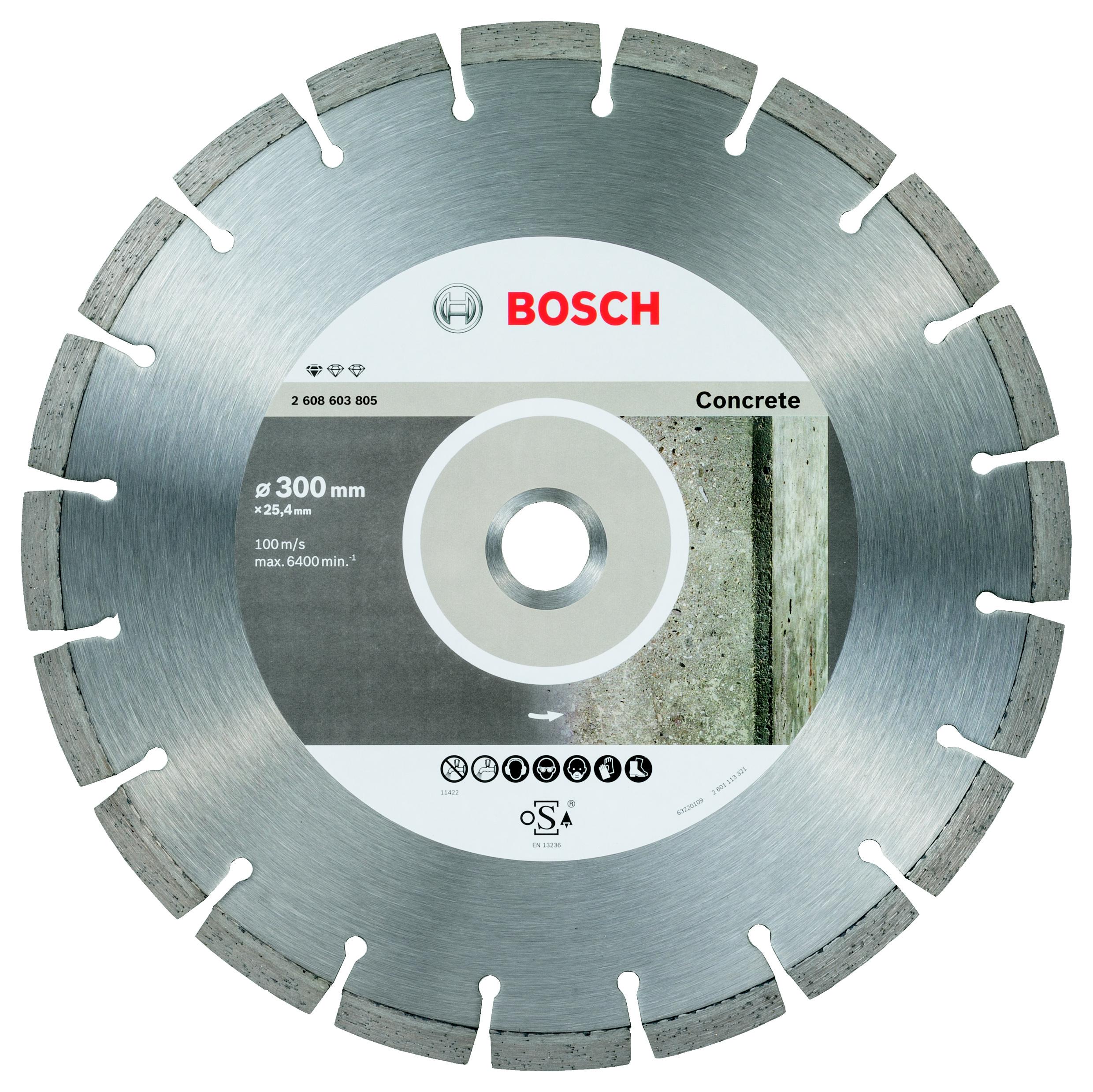 

Круг алмазный BOSCH, Standard for Concrete (2608603805) Ф300х25.4мм по бетону