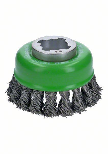 

Кордщетка BOSCH, чаша 75мм для УШМ витая сталь (2608620729 X-lock)