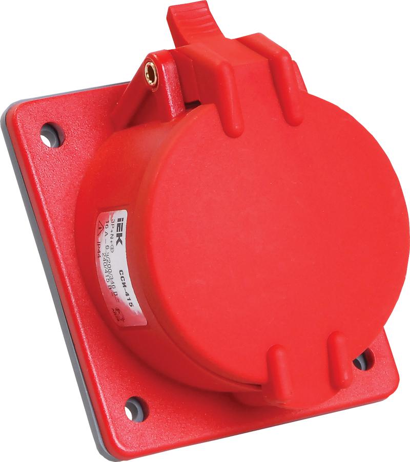 

Розетка IEK, Красный, ССИ-415 16А-6ч/200/346-240/415В 3Р+PЕ+N