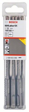 

Набор буров BOSCH, Ф5х160мм SDS Plus (2 608 833 890)