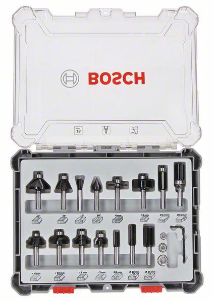 

Набор фрез BOSCH, S6мм (15шт., 2607017471)