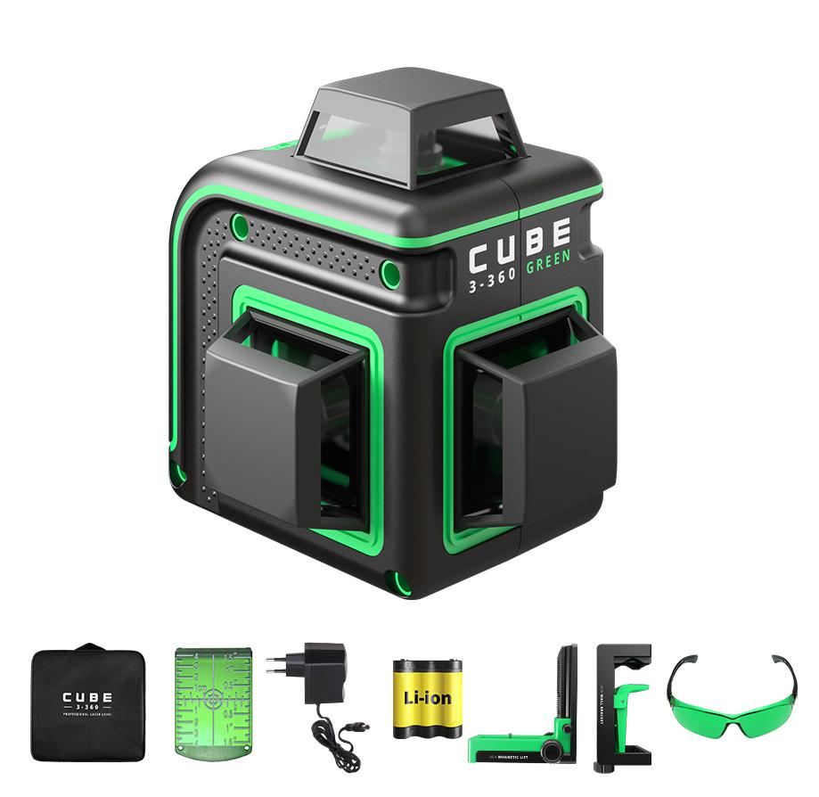 

Уровень лазерный ADA, Cube 3-360 GREEN Home Еdition A00566