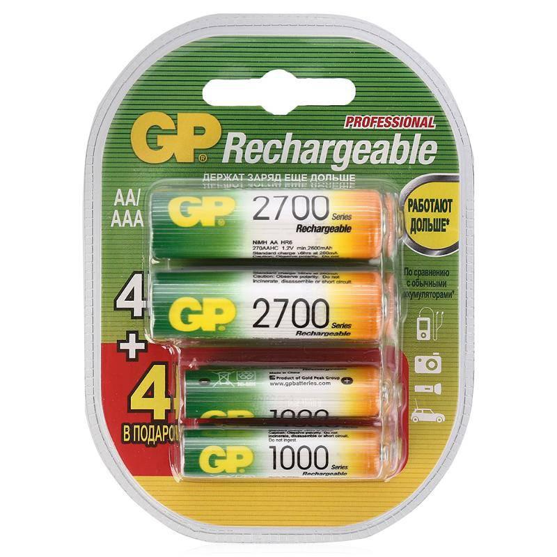

Аккумуляторы GP, 270AA/100AAAHCFR-2CR8/48/480