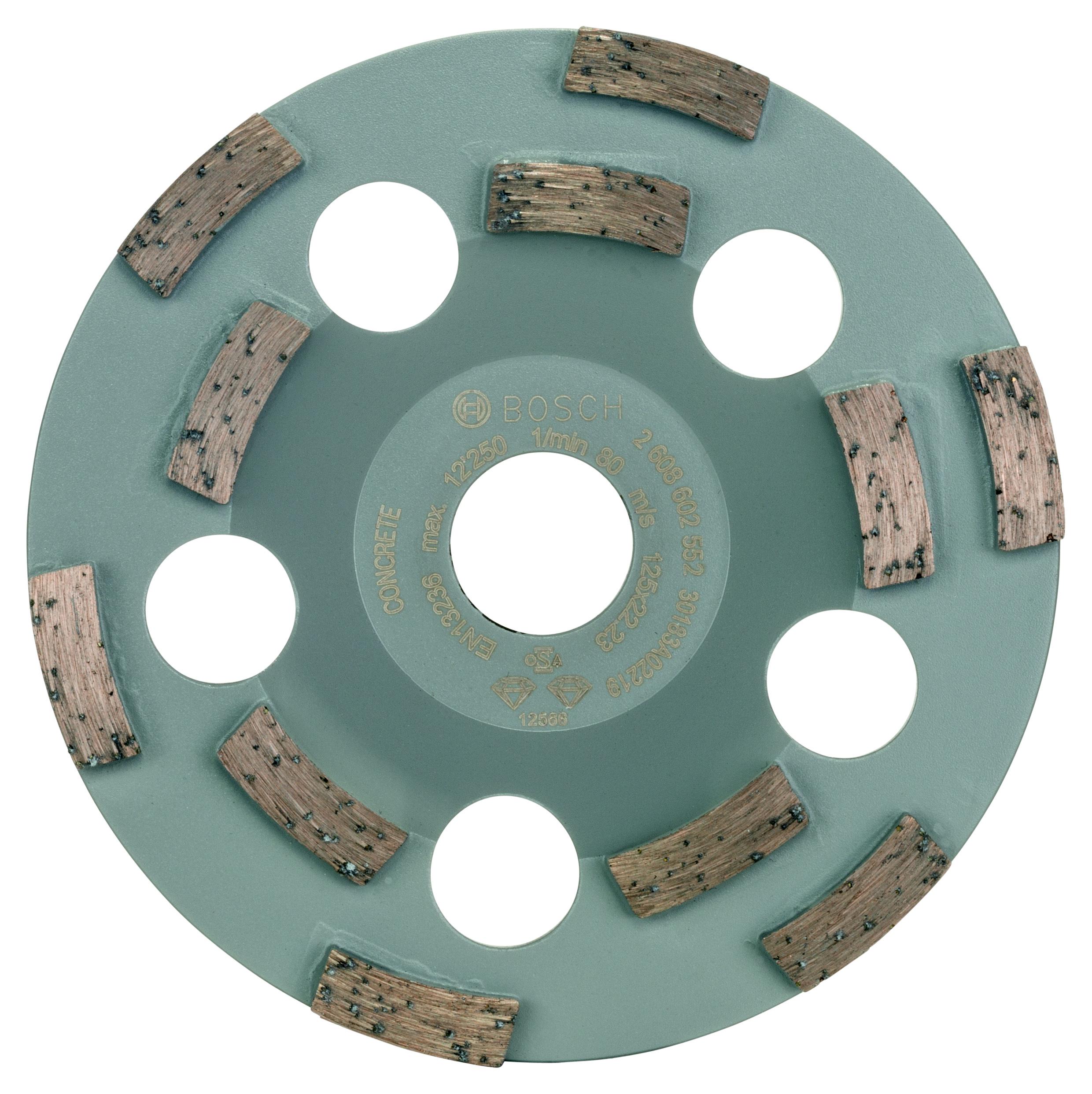 

Чашка шлифовальная BOSCH, Ф125х22мм по бетону (Expert for Concrete 2608602552)