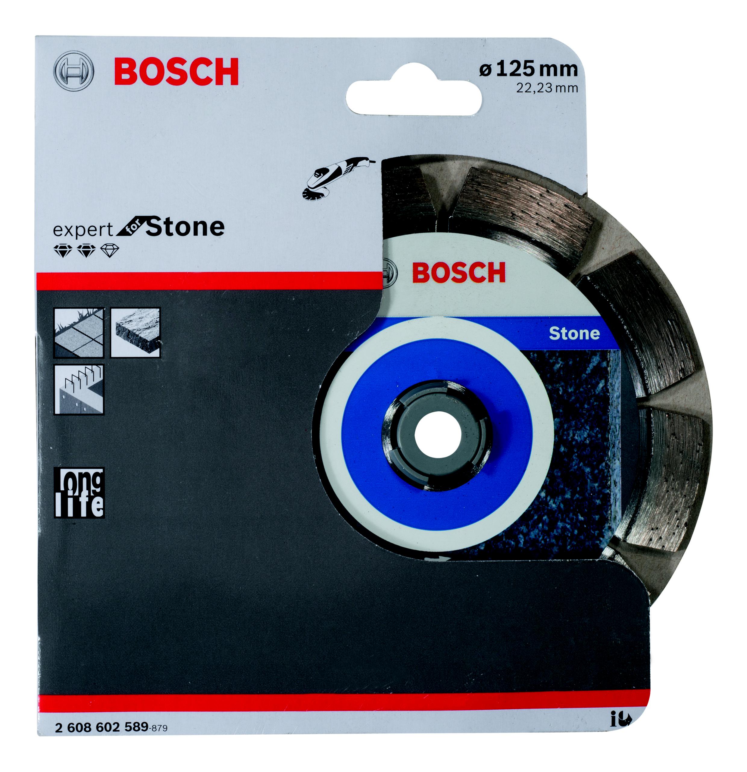 

Круг алмазный BOSCH, Expert for Stone 125x22 (2608602589) Ф125х22мм по граниту