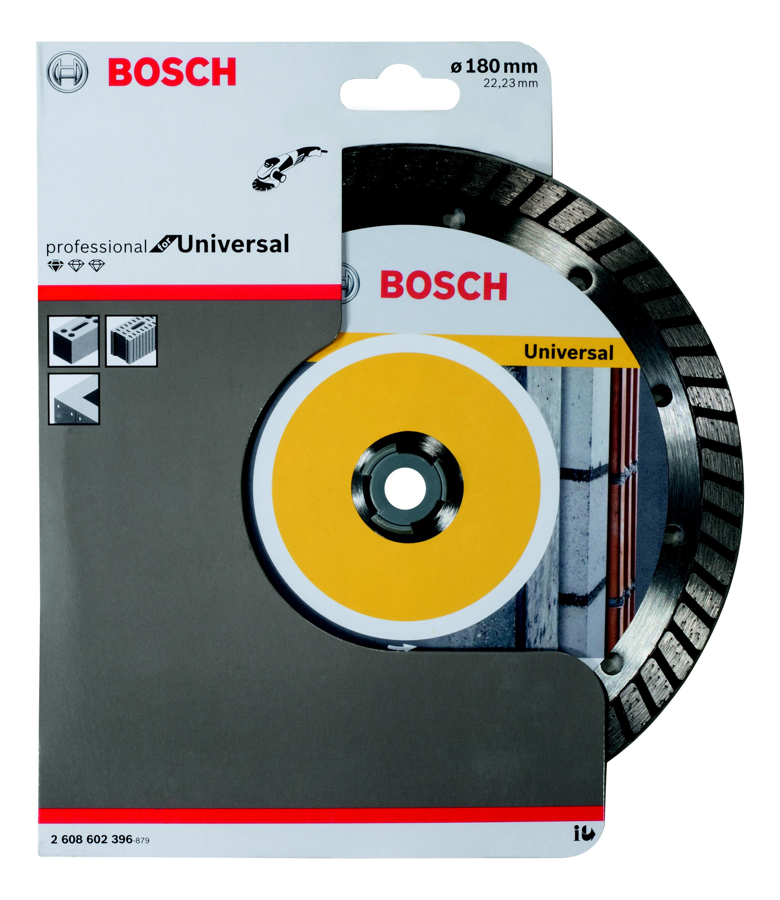 

Круг алмазный BOSCH, Standard for Universal Turbo (2608602396) Ф180х22мм универсальный