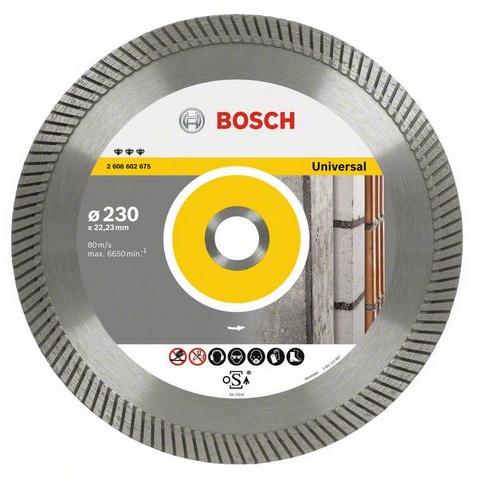 

Круг алмазный BOSCH, Best for Universal Turbo (2608602675) Ф230х22мм универсальный