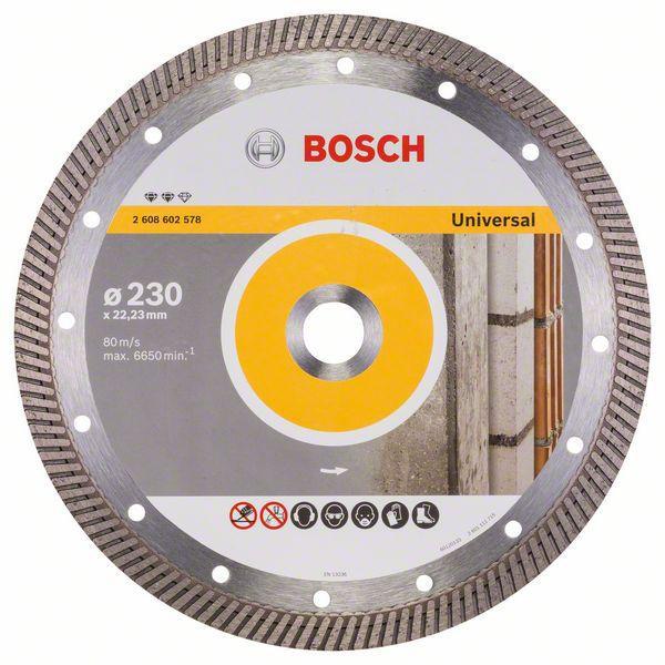 

Круг алмазный BOSCH, Expert for Universal Turbo (2608602578) Ф230х22мм универсальный