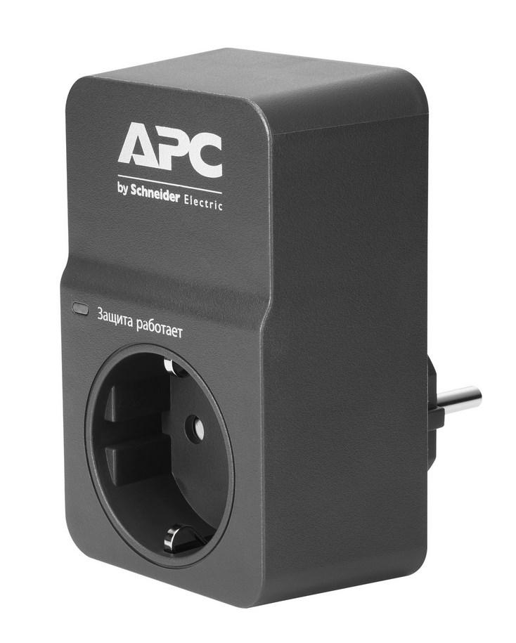 

Удлинитель APC, Черный, PM1WB-RS 553101 1гнездо 220В 16А заземление черный