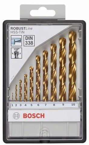 

Набор сверл BOSCH, Robust Line 10 шт. (2607010536)