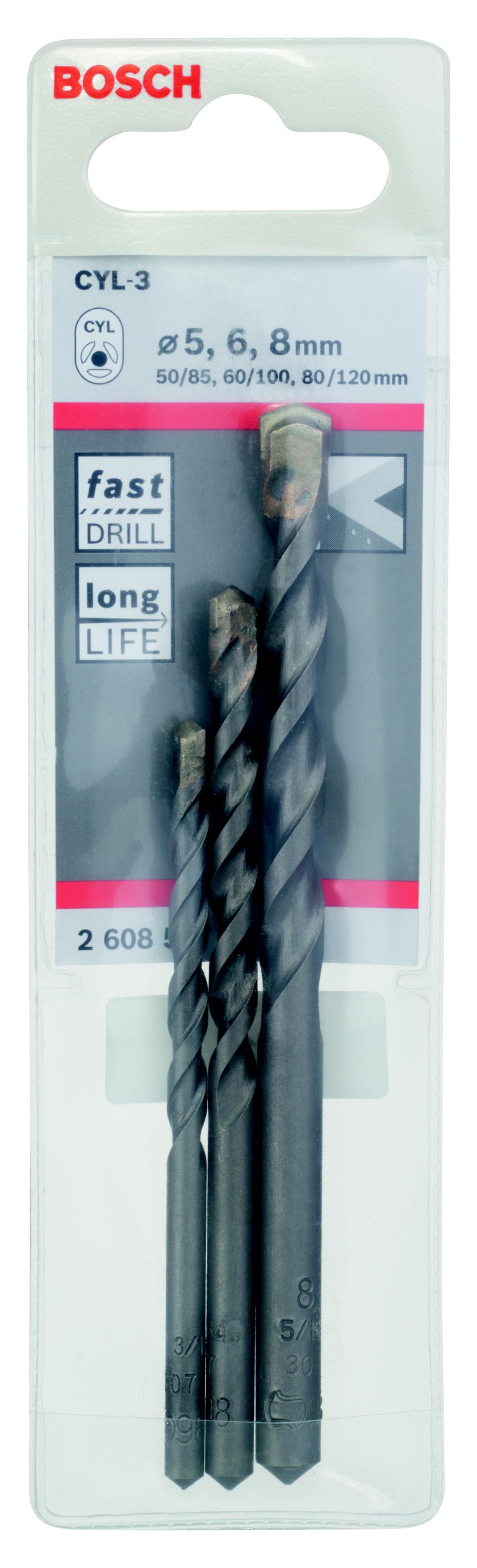 

Набор сверл BOSCH, CYL-3 3 шт (2608597709)