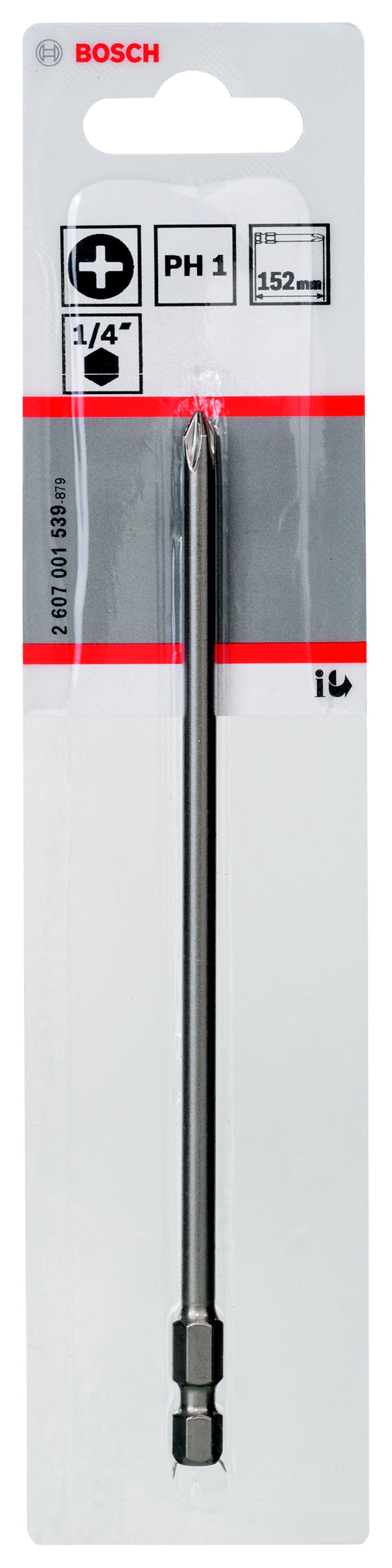 

Бита BOSCH, PH1 152мм (EXTRA-HART 1 шт 2607001539)