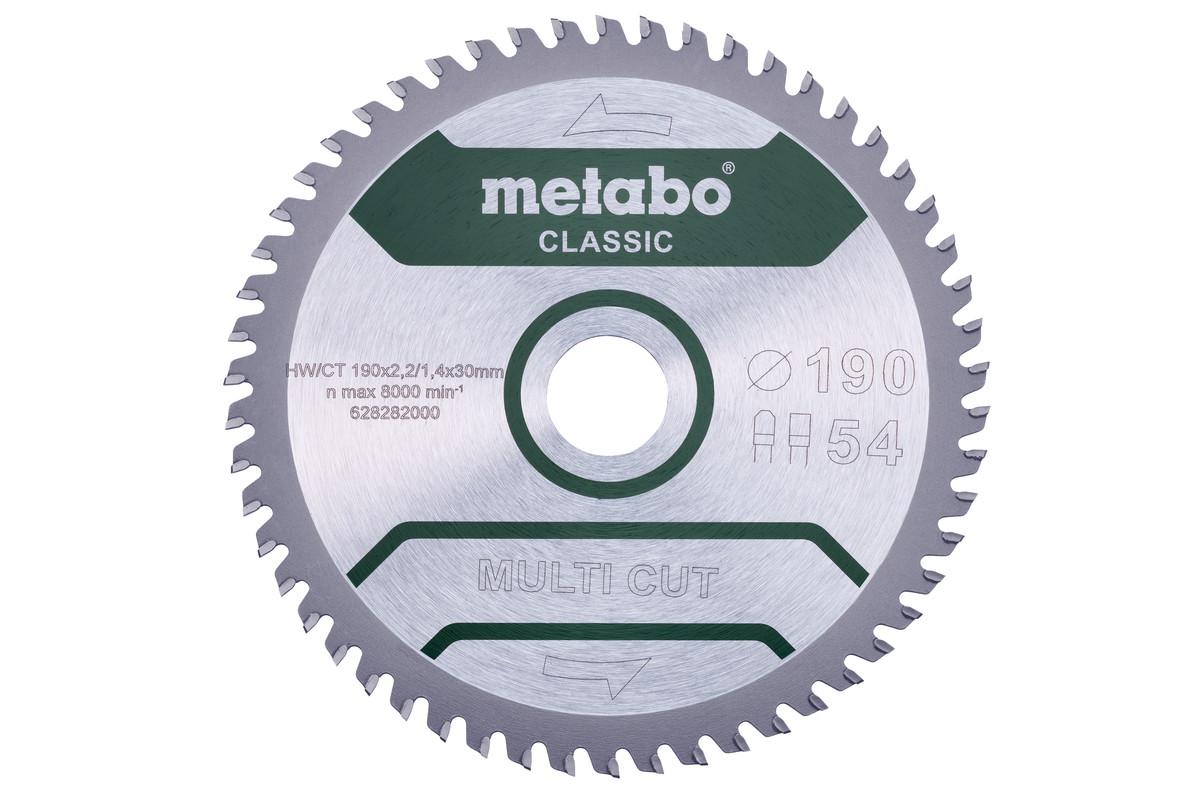 

Диск пильный твердосплавный METABO, Ф190x30 54зуб. (628663000)