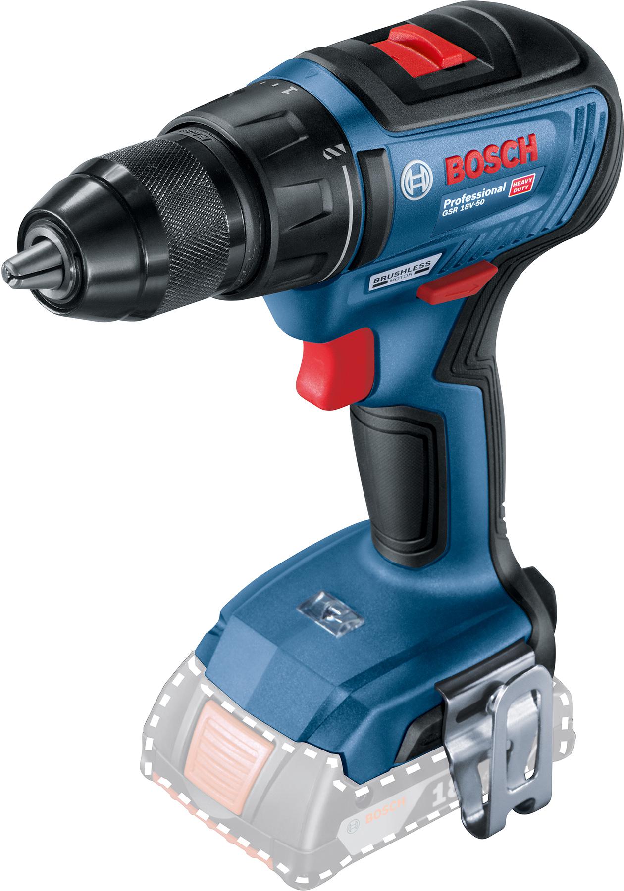 

Шуруповерт аккумуляторный BOSCH, GSR 18V-50 (06019H5002) без акк и з.у