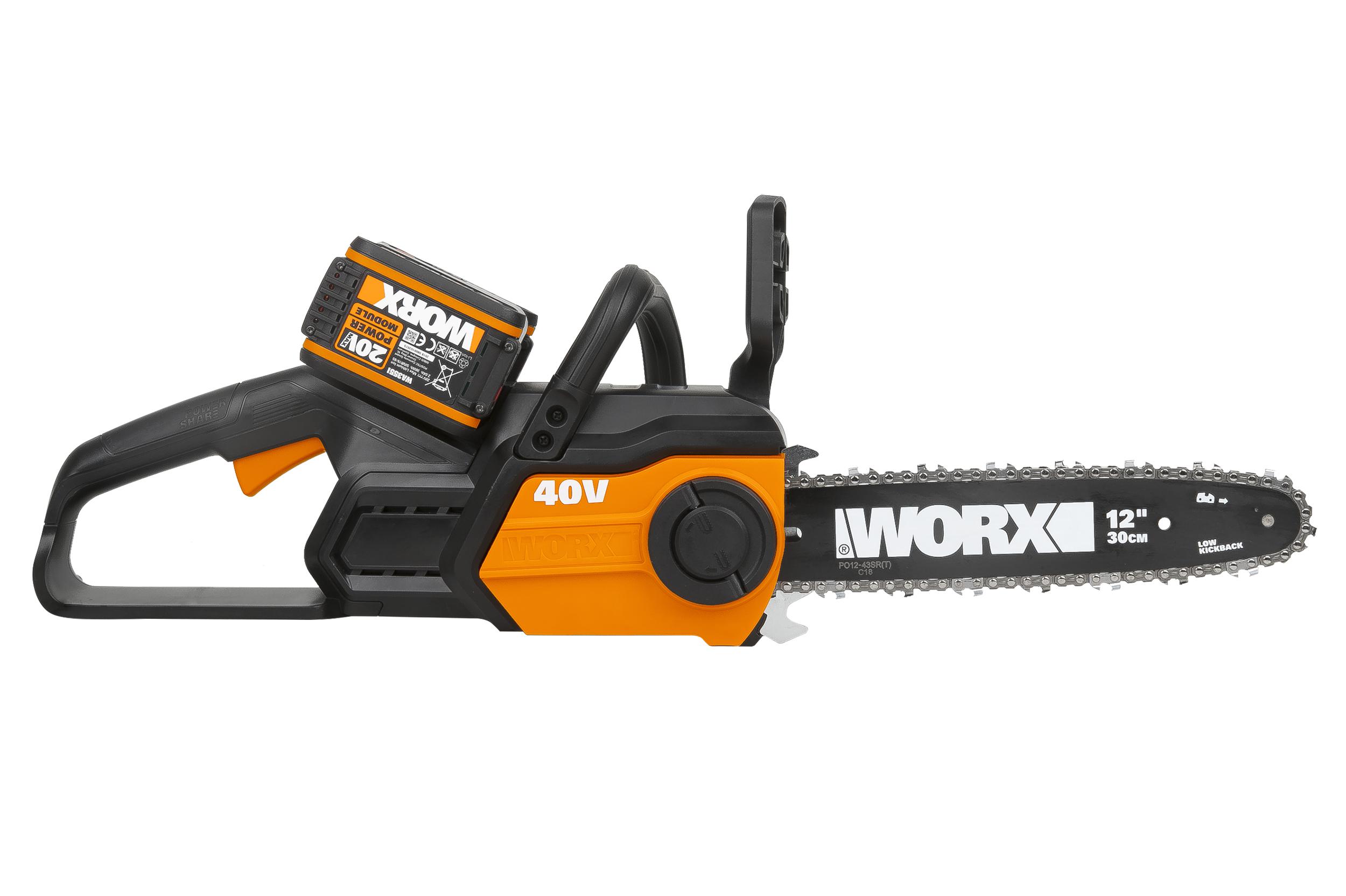 

Пила цепная аккумуляторная WORX, WG381E