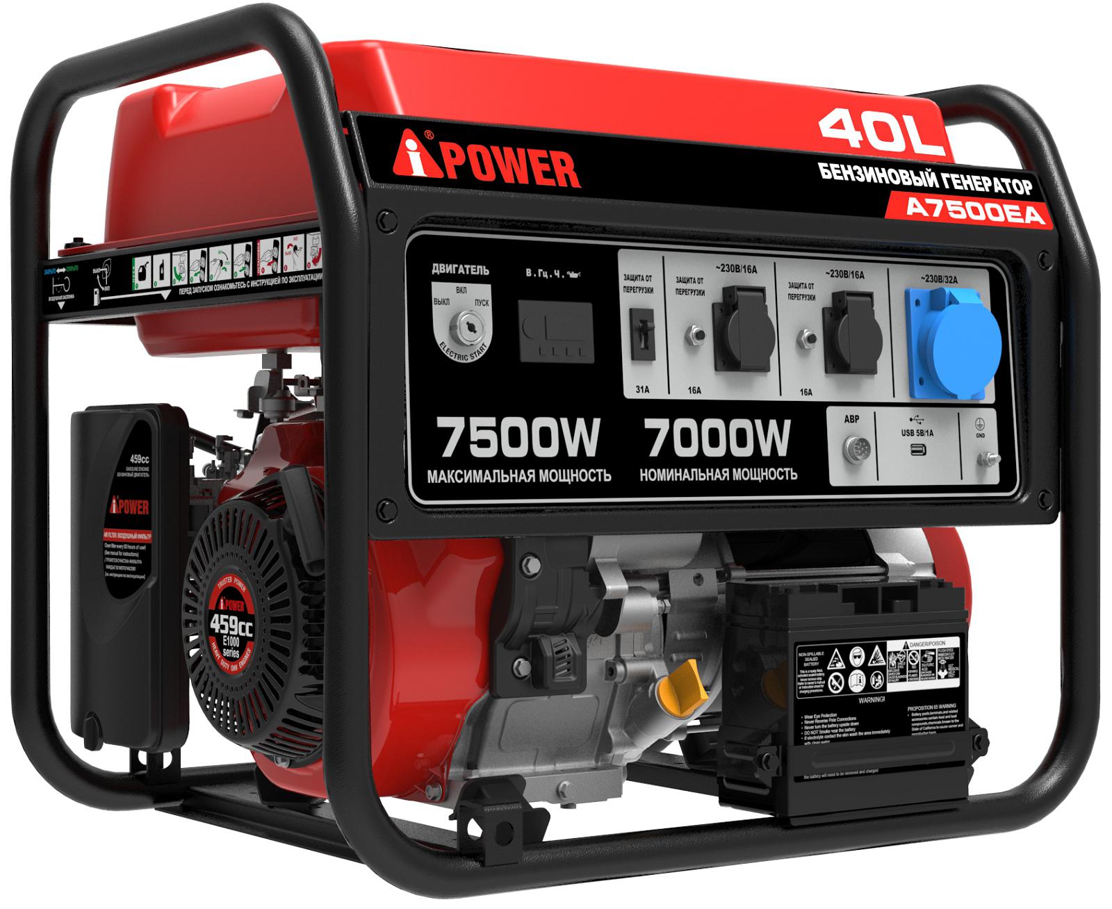 

Бензиновый генератор A-iPOWER, A7500EA (20112)