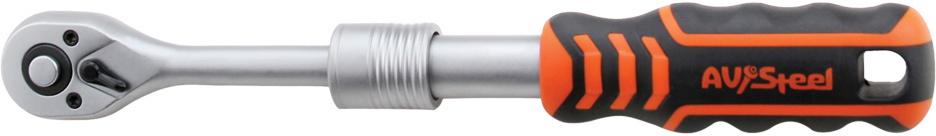 

Трещотка AVSTEEL, 1/4'', Н 225мм, 72 зуб. (AV-508670)