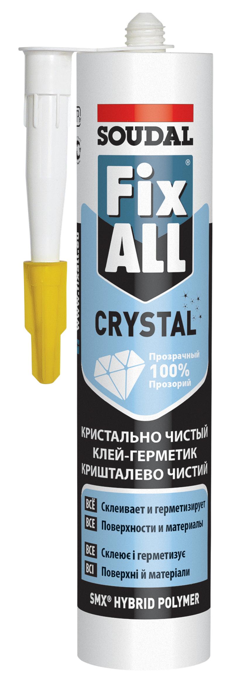 

Клей герметик SOUDAL, 119130 Fix All Crystal